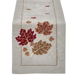 Sage Leaf Corduroy Table Runner